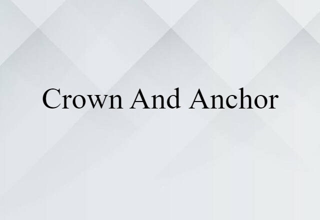 crown and anchor