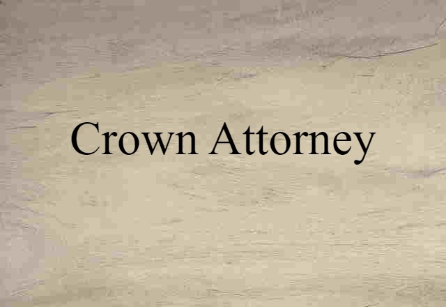 Crown attorney