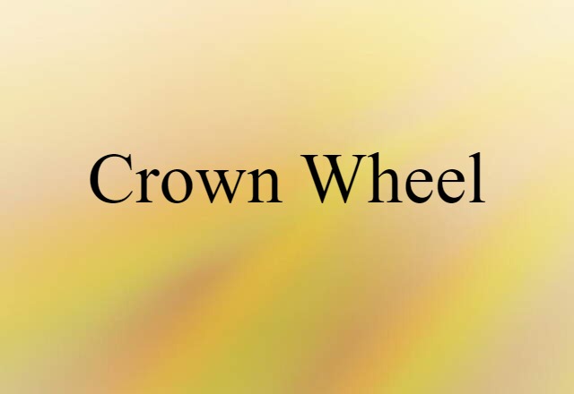 crown wheel