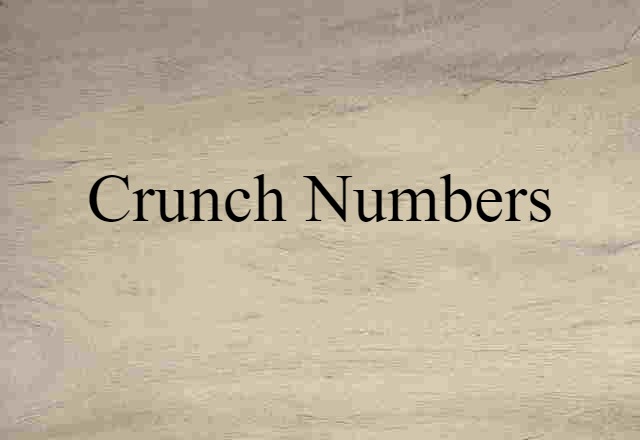 crunch numbers