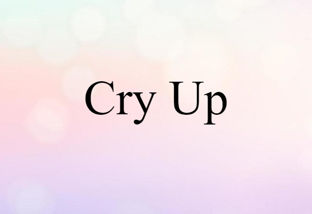 cry up