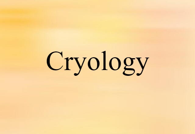 cryology