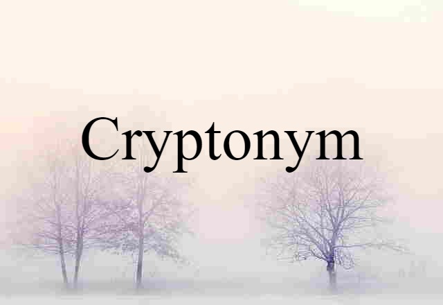 cryptonym