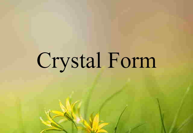 Crystal Form (noun) Definition, Meaning & Examples