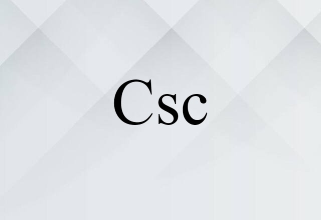 Csc (noun) Definition, Meaning & Examples