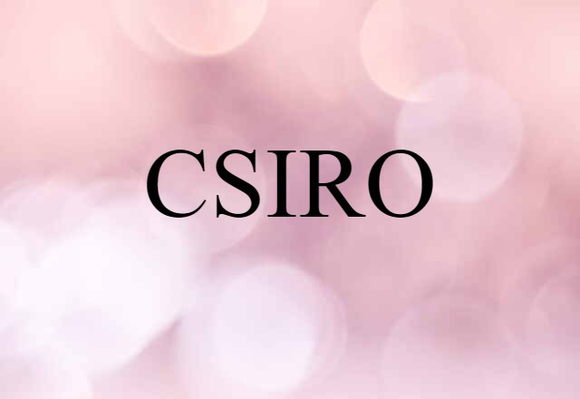 CSIRO (noun) Definition, Meaning & Examples