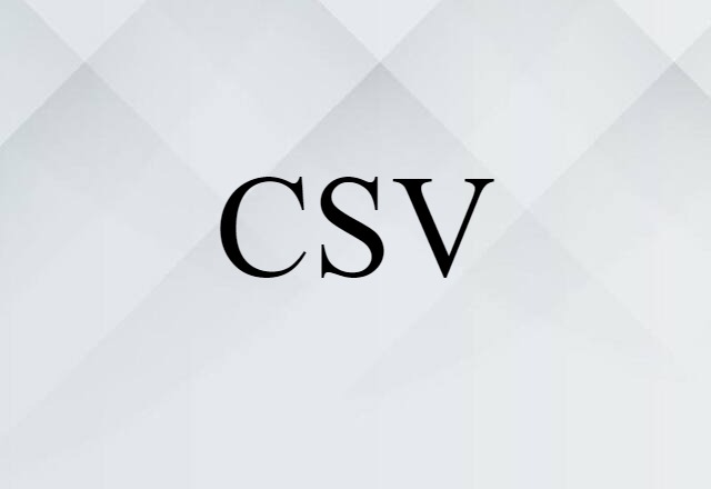 CSV (noun) Definition, Meaning & Examples