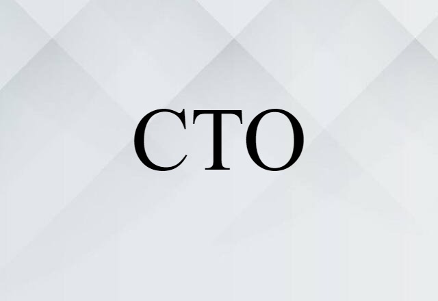 CTO (noun) Definition, Meaning & Examples