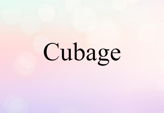 cubage