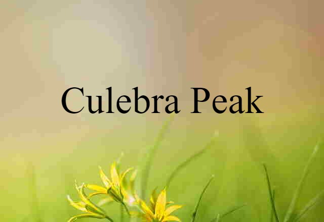 Culebra Peak (noun) Definition, Meaning & Examples