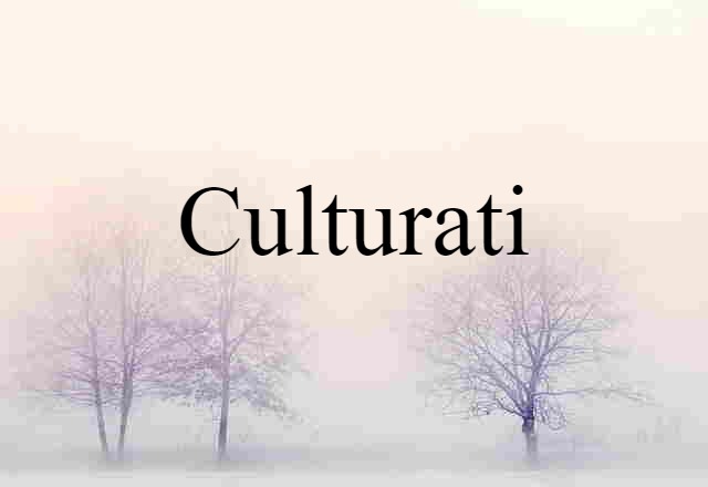 Culturati (noun) Definition, Meaning & Examples