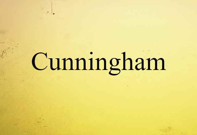 Cunningham (noun) Definition, Meaning & Examples