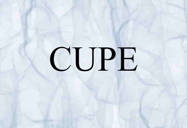 CUPE (noun) Definition, Meaning & Examples