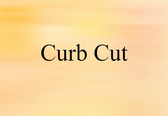 curb cut