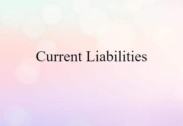 current liabilities