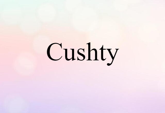 Cushty (noun) Definition, Meaning & Examples