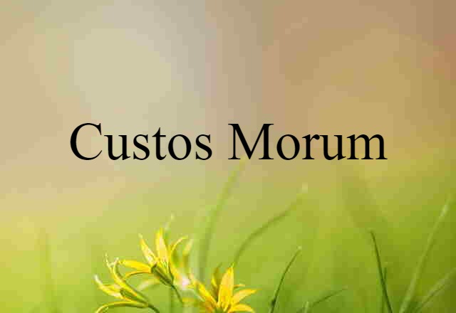 custos morum