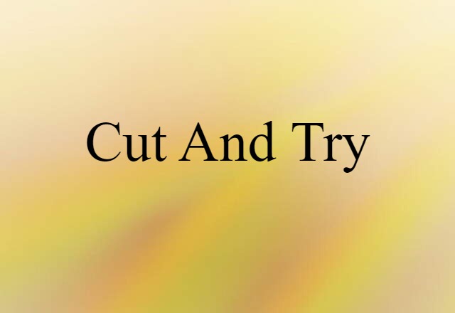 cut and try