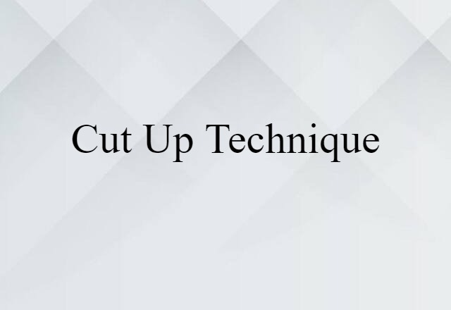 cut-up technique