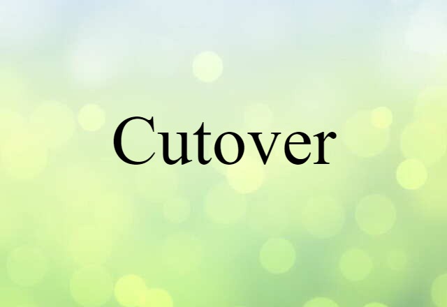 Cutover (noun) Definition, Meaning & Examples