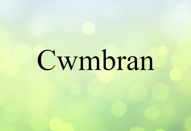 Cwmbran (noun) Definition, Meaning & Examples