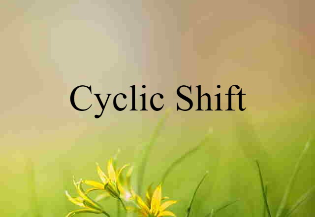 cyclic shift