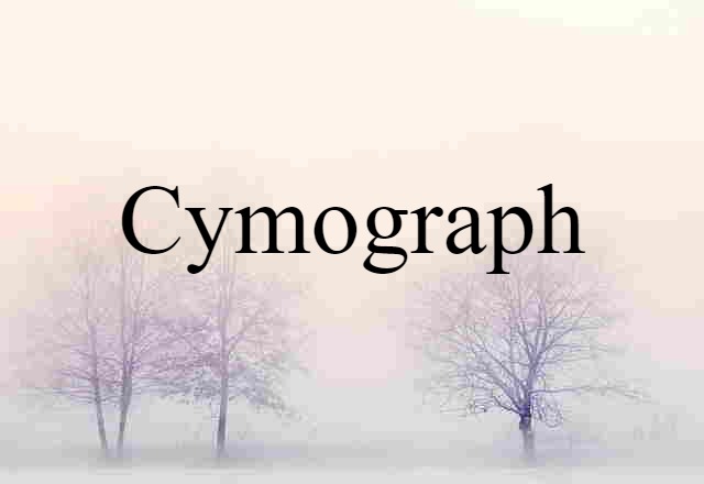 Cymograph (noun) Definition, Meaning & Examples