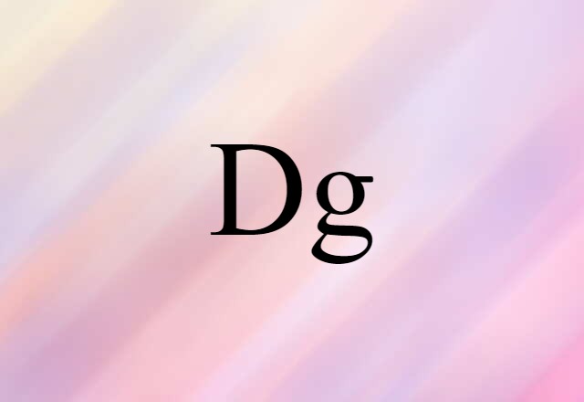 Dg (noun) Definition, Meaning & Examples