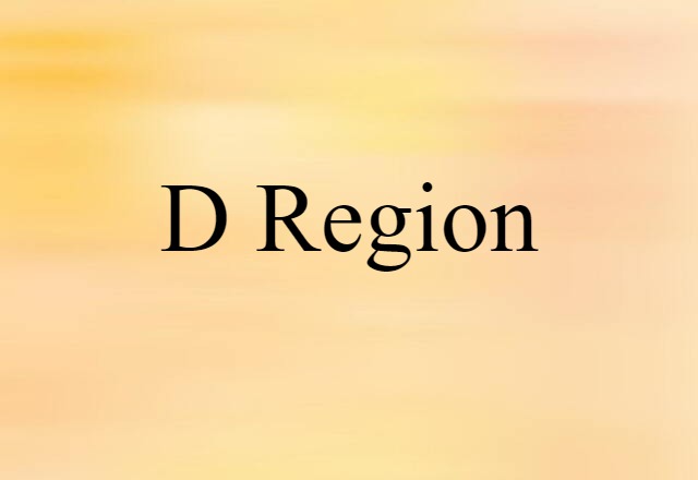 D Region (noun) Definition, Meaning & Examples