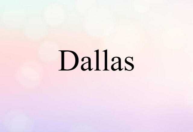 Dallas (noun) Definition, Meaning & Examples