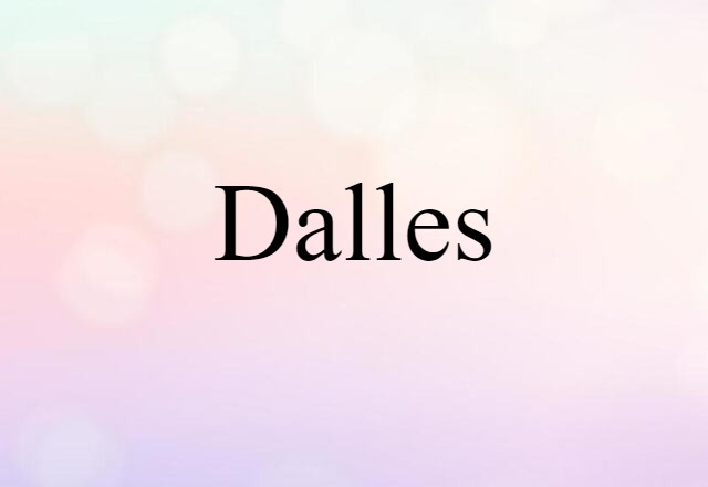 Dalles (noun) Definition, Meaning & Examples