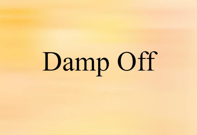 damp off