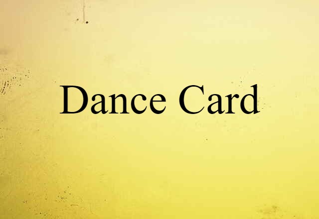 dance card