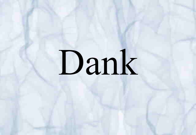 Dank (noun) Definition, Meaning & Examples