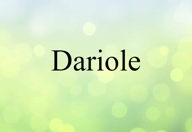 Dariole (noun) Definition, Meaning & Examples