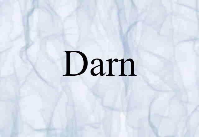 Darn (noun) Definition, Meaning & Examples