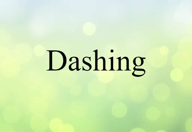 Dashing (noun) Definition, Meaning & Examples