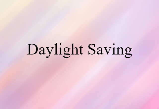 daylight saving