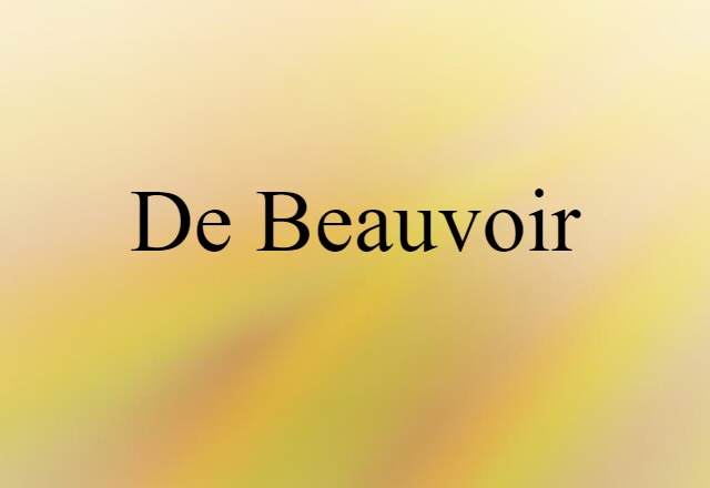 de Beauvoir