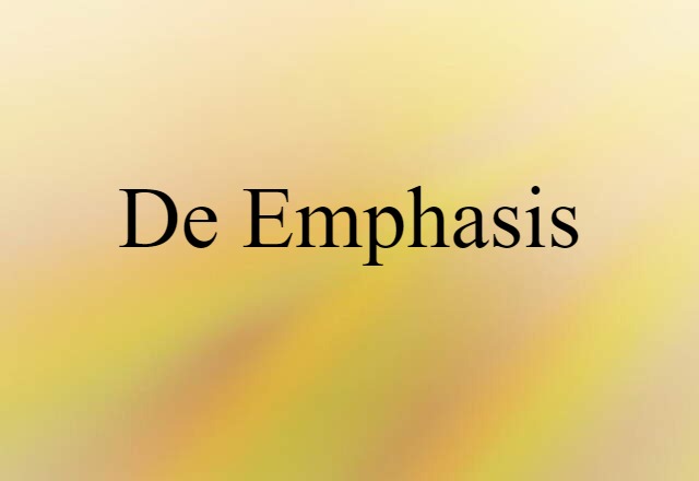 de-emphasis