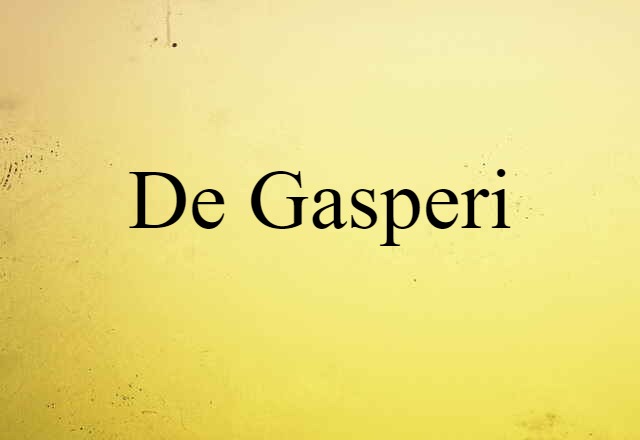 De Gasperi