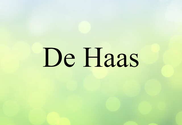 de Haas