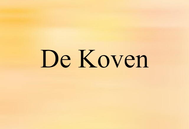 De Koven