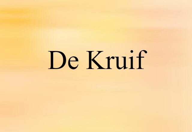 de Kruif