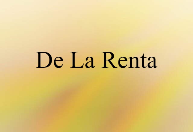 de la Renta