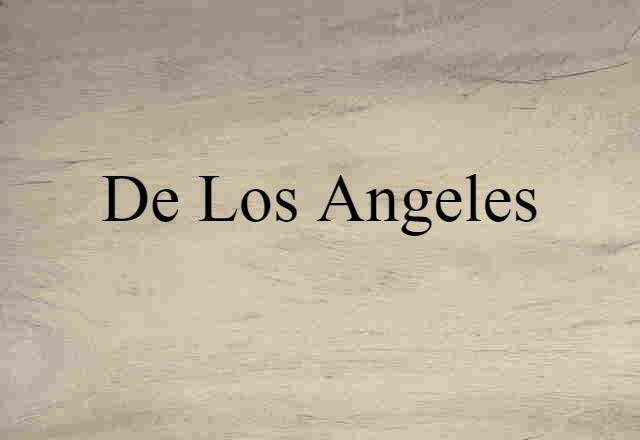 de los Angeles