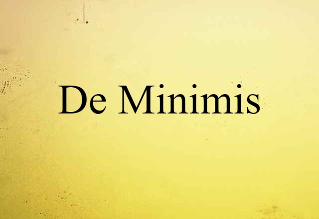 de minimis