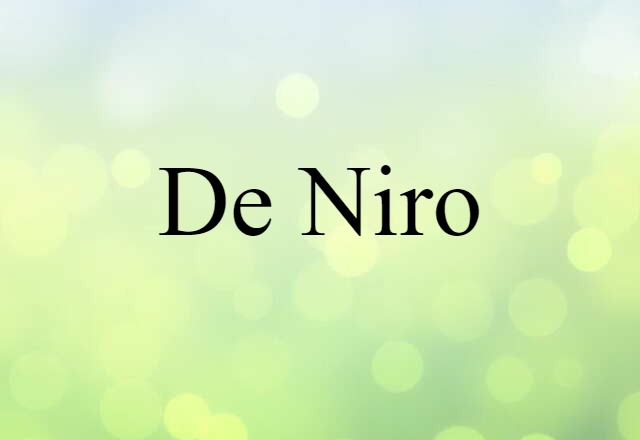 De Niro