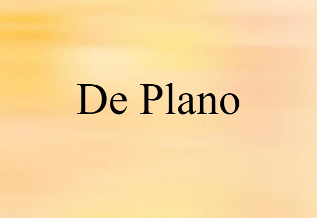 de plano