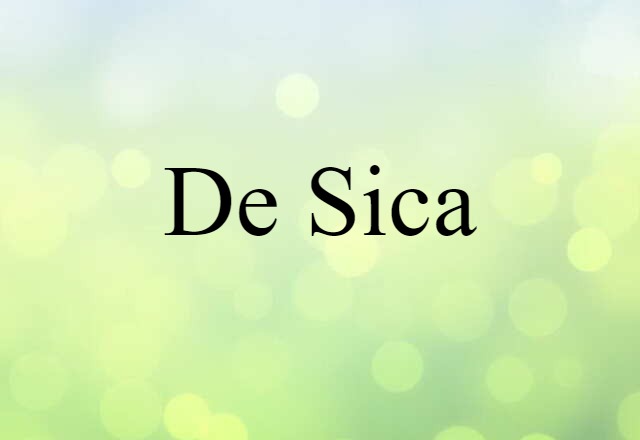 De Sica